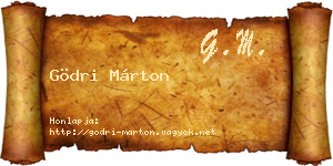 Gödri Márton névjegykártya